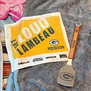 Green Bay Packers Postseason Grilling Spatula - Brown Handle